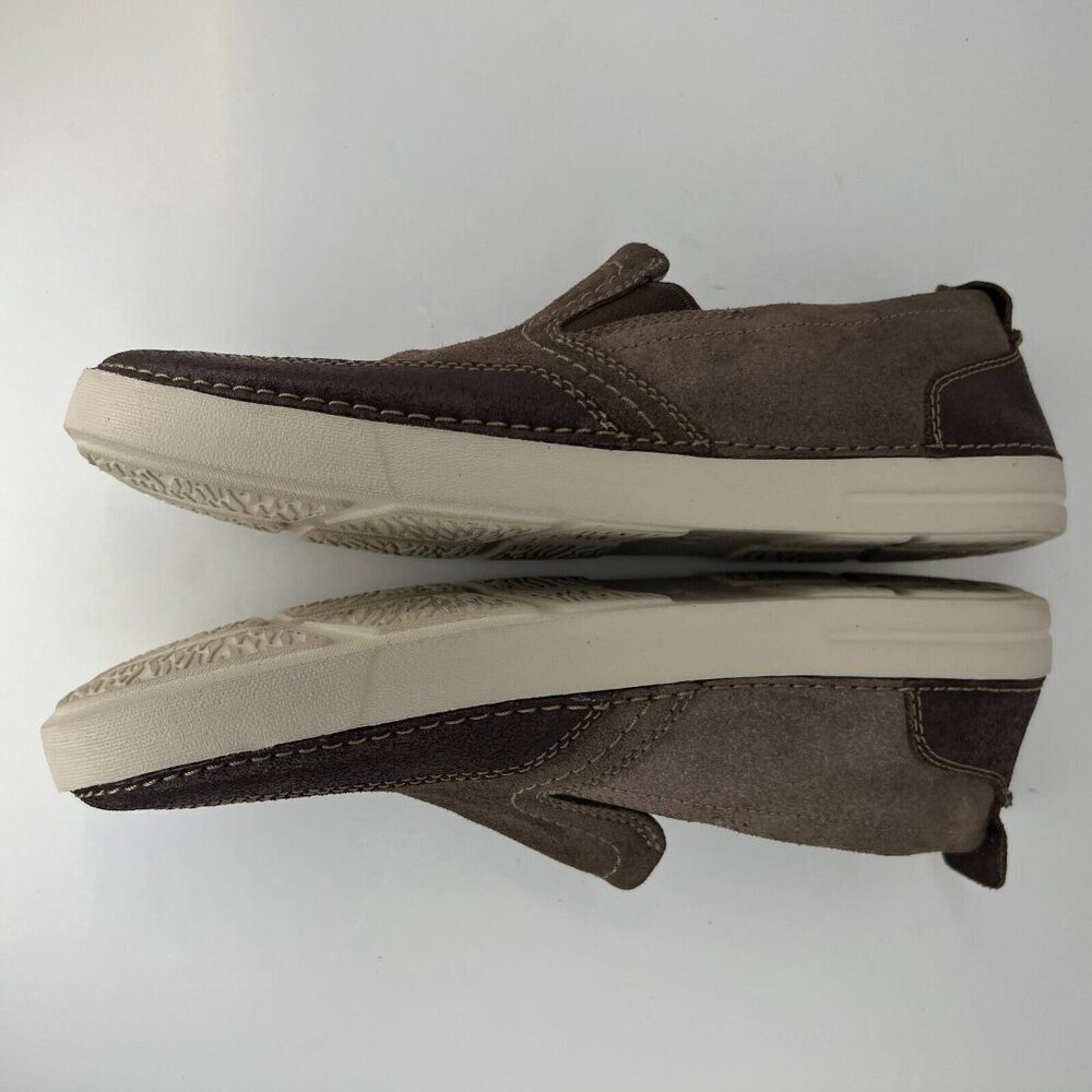 Collection by Clarks Mens 15807 Brown Suede Comfort Slip On Size 11 Loafers - Picture 7 of 9
